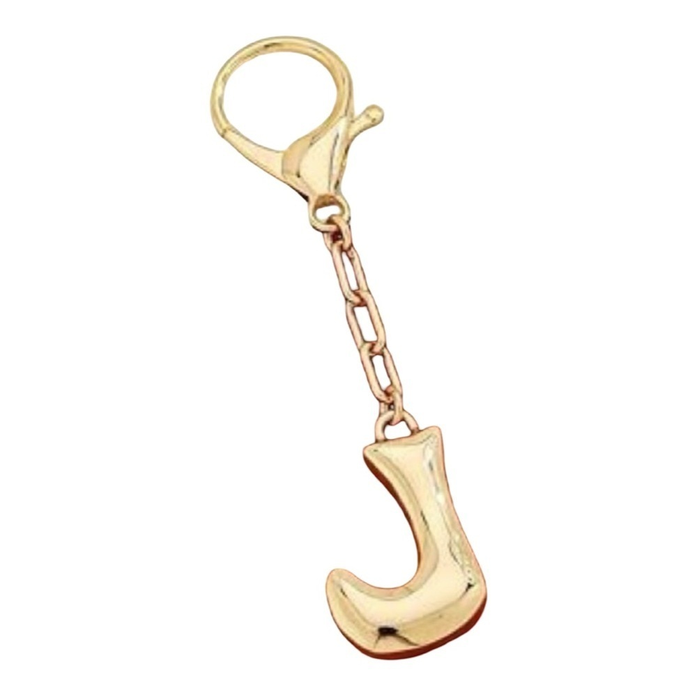 Gold Bubble Initial Keychain (5102)